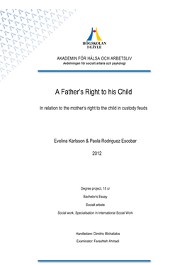 A Father's Right to His Child