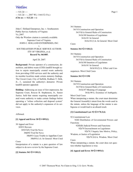 John C. Holland Enterprises V. Southeastern Public Service Authority of Virginia, 273 Va. 716, 643 S.E