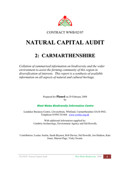 PLANED Natural Capital Audit