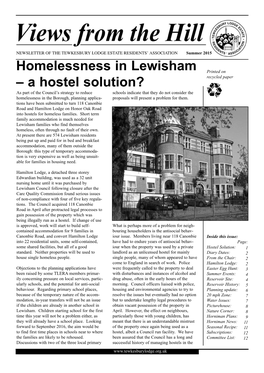 Homelessness in Lewisham