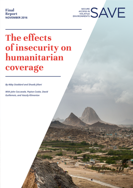The Effects of Insecurity on Humanitarian Coverage