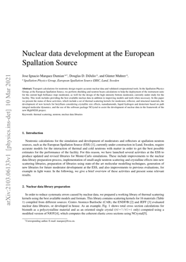 Nuclear Data Development at the European Spallation Source