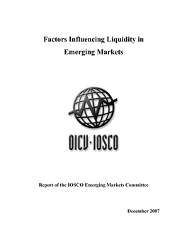 Factors Influencing Liquidity in Emerging Markets