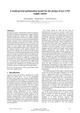 A Multi-Period Optimization Model for the Design of New LNG Supply Chains