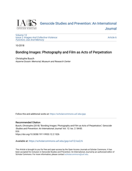 Photography and Film As Acts of Perpetration