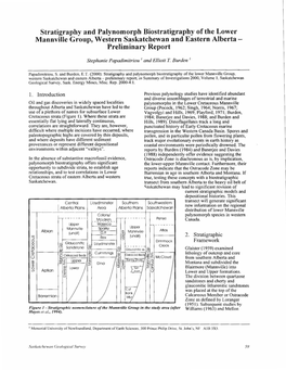 Stratigraphy and Palynomorph Biostratigraphy of the Lower Mannville Group, Western Saskatchewan and Eastern Alberta - Preliminary Report