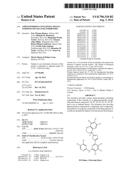 (12) United States Patent (10) Patent No.: US 8,796,310 B2 Rome0 Et Al