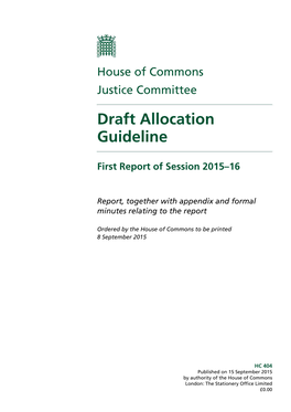 Draft Allocation Guideline