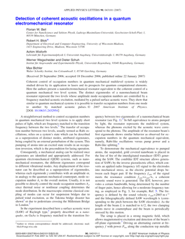 Detection of Coherent Acoustic Oscillations in a Quantum Electromechanical Resonator Florian W