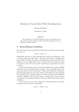 Models for Count Data with Overdispersion