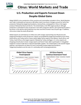 Citrus: World Markets and Trade