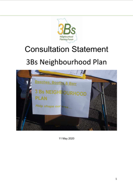 Consultation Statement 3Bs Neighbourhood Plan
