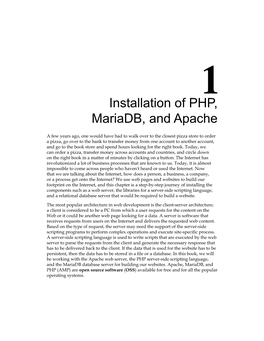 Installation of PHP, Mariadb, and Apache