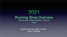 2021 Running Shoe Overview