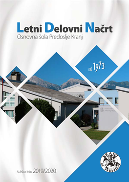 Letni Delovni Načrt Osnovna Šola Predoslje Kranj