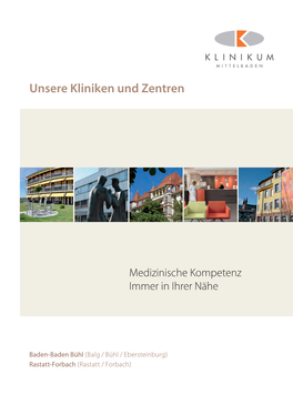 Unsere Kliniken Und Zentren