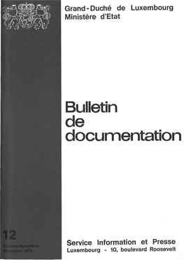 Bulletin De Documentation