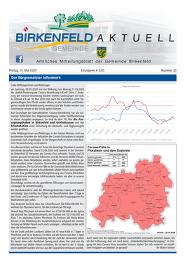 Der Bürgermeister Informiert