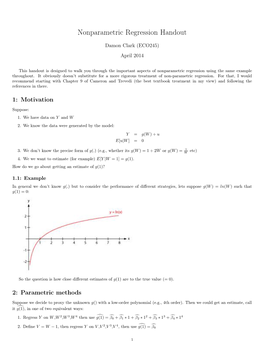 Nonparametric Regression Handout