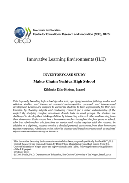 Innovative Learning Environments (ILE)