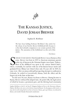 The Kansas Justice, David Josiah Brewer