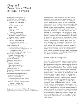 Chapter 1 Properties of Wood Related to Drying