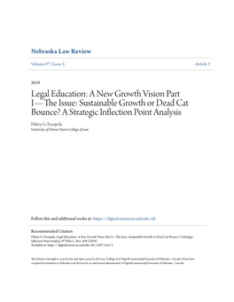 Sustainable Growth Or Dead Cat Bounce? a Strategic Inflection Point Analysis Hilary G