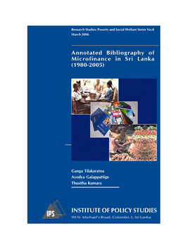 Institute of Policy Studies of Sri Lanka Marga - Marga Institute PB - People’S Bank of Sri Lanka up - University of Peradeniya of Sri Lanka