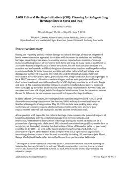 ASOR Cultural Heritage Initiatives (CHI): Planning for Safeguarding Heritage Sites in Syria and Iraq1