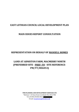 East Lothian Council Local Development Plan