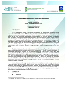 Offshore Wind Development White Paper