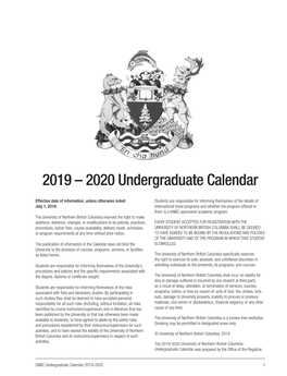 2019 – 2020 Undergraduate Calendar