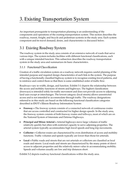 3. Existing Transportation System
