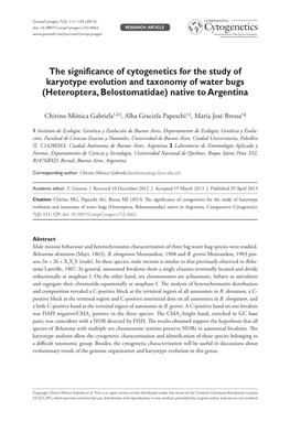 The Significance of Cytogenetics for the Study of Karyotype Evolution and Taxonomy of Water Bugs (Heteroptera, Belostomatidae) Native to Argentina