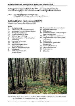 Strategie Zum Biotopschutz in Niedersachsen