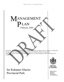 Kokanee Glacier MP DRAFT MAR-01