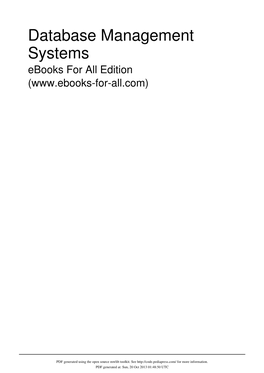 Database Management Systems Ebooks for All Edition (