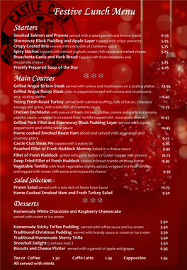 Festive Menus 2018