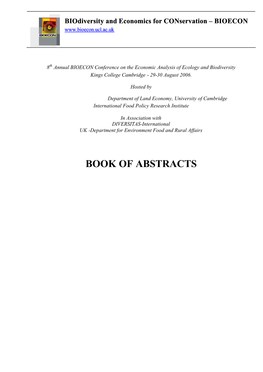 Book of Abstracts