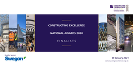 Constructing Excellence National Awards 2020 Finalists