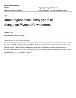Waterfront Regeneration in Plymouth