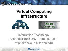 CSU, Fullerton VCL Implementation