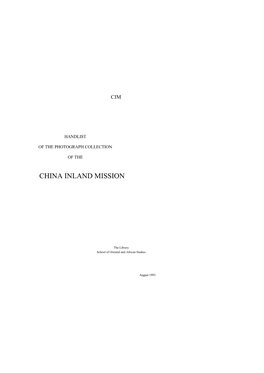 China Inland Mission