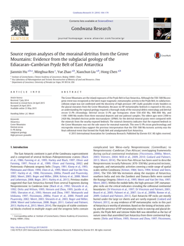 Source Region Analyses of the Morainal Detritus from the Grove Mountains: Evidence from the Subglacial Geology of the Ediacaran–Cambrian Prydz Belt of East Antarctica