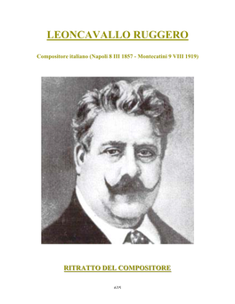 Leoncavallo Ruggero