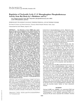 Monophosphate Phosphodiesterase Activity from Rat Brain by A