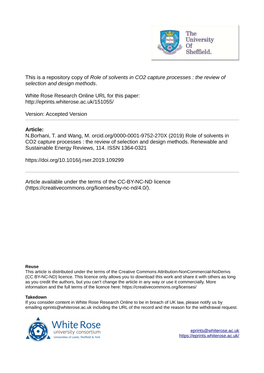 Role of Solvents in CO2 Capture Processes : the Review of Selection and Design Methods