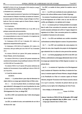 458 JOURNAL OFFICIEL DE LA REPUBLIQUE DE COTE D'ivoire 17 Avril 2017