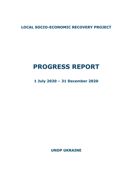 LSER Progress Report 2020