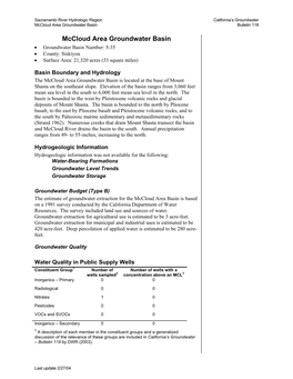 B118 Basin Boundary Description 2003